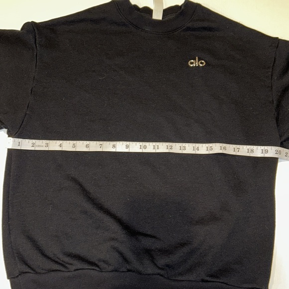 ALO Sweatshirt Accolade Crew Neck and Accolade Straight Leg Sweatpant Black XXS - Picture 8 of 10